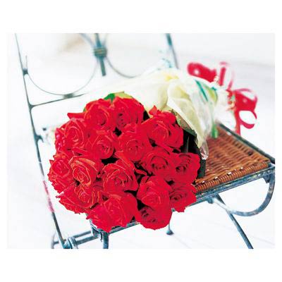 バラの花束20本（ユニセフカード付き）　赤　(1100011965)