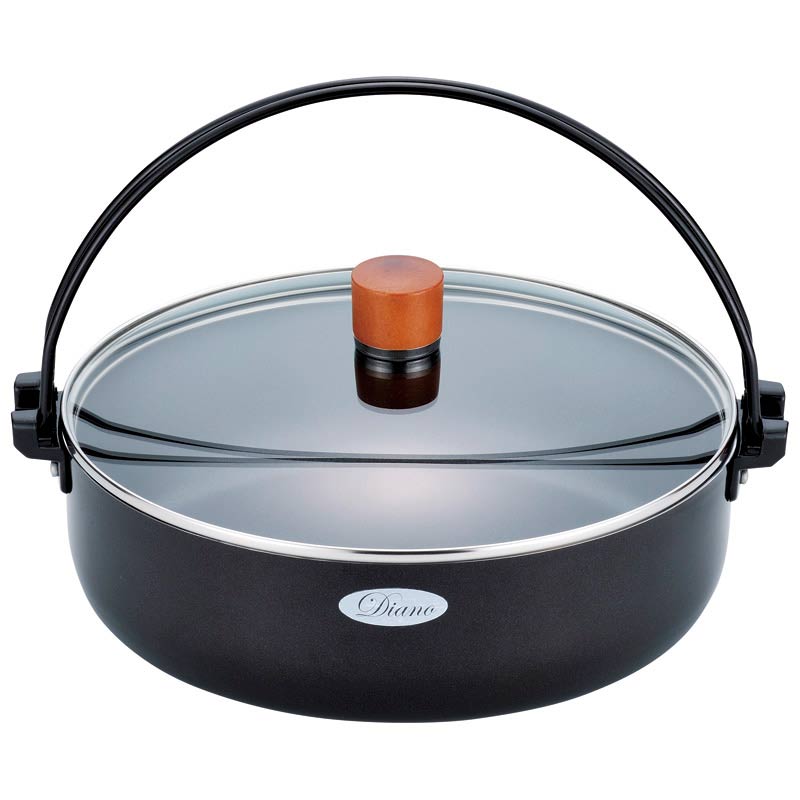 ディアーノ IH対応アルミガラス蓋付すきやき鍋26㎝　(1100006535)