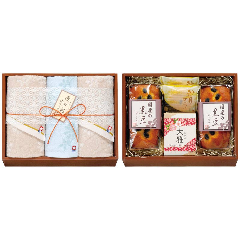 今治タオル&和菓子詰合せ（名入専用） 　(1100007343)
