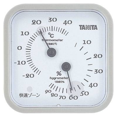 タニタ 温湿度計　グレー　(1100011879)