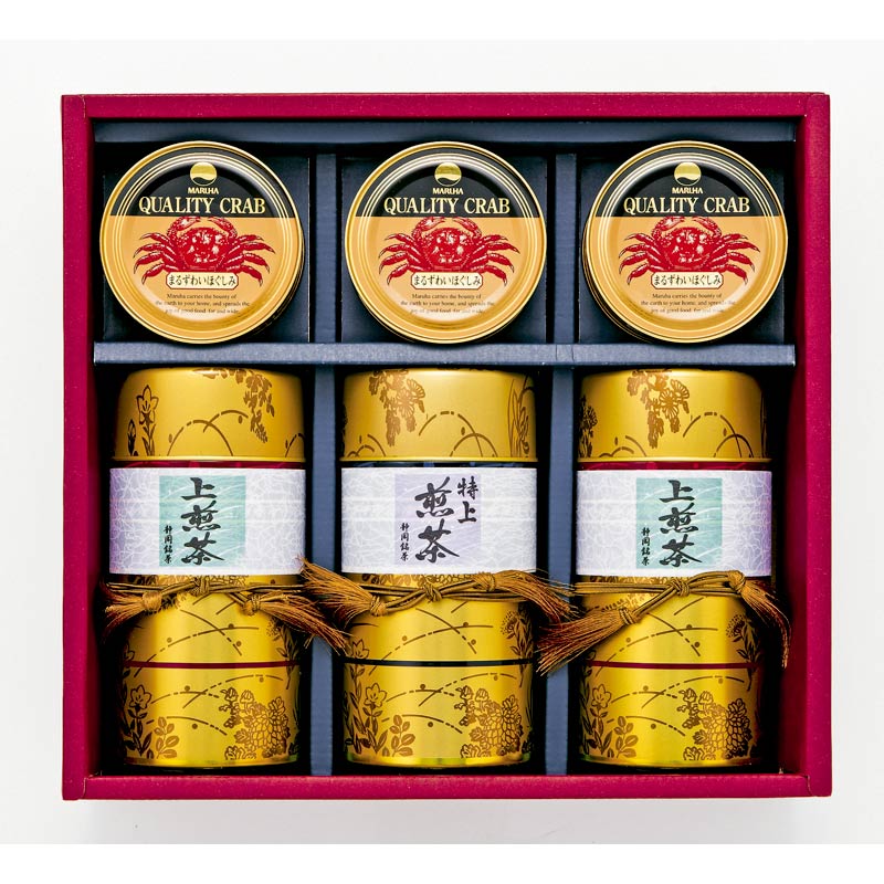 静岡茶・蟹缶 詰合せ　(1100012538)