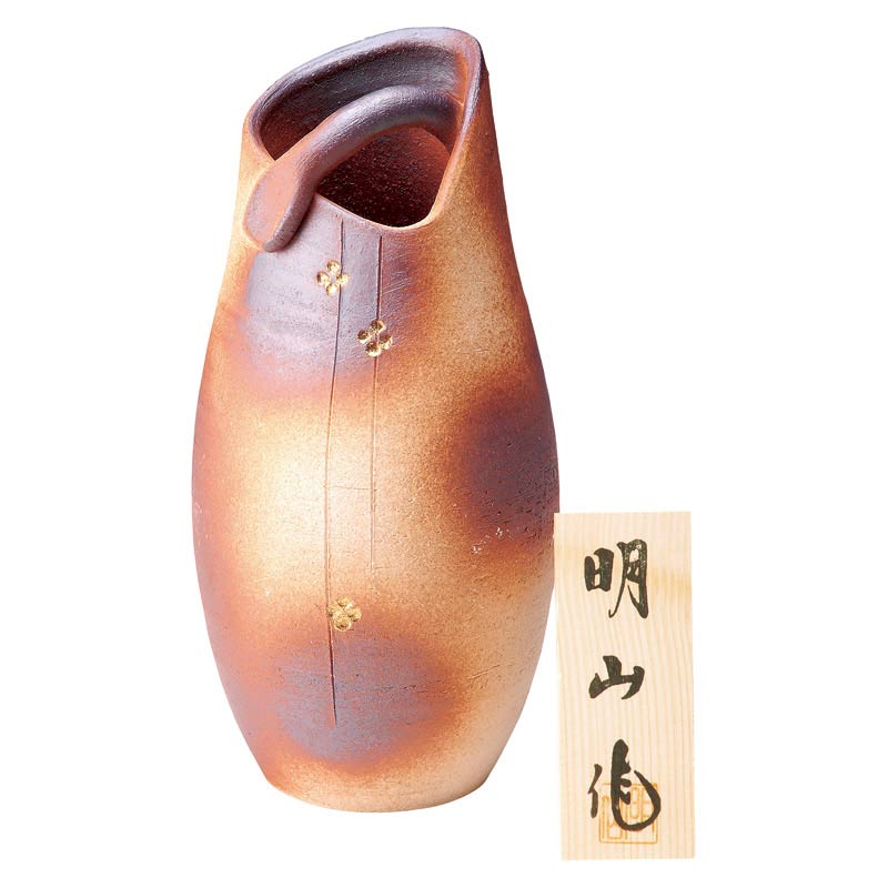 信楽焼 焼〆金華花瓶　(1100013423)