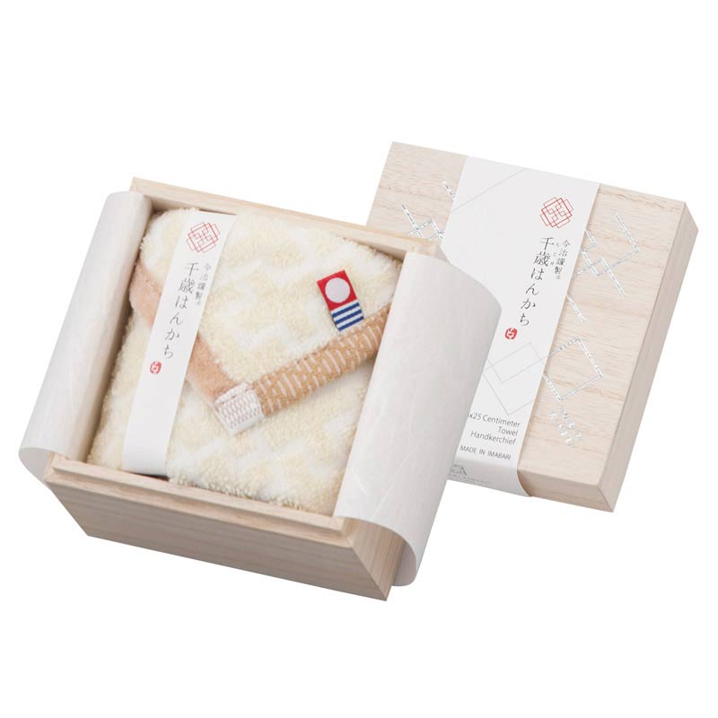 今治謹製 千歳はんかち タオルハンカチ　イエロー　(1100014100)