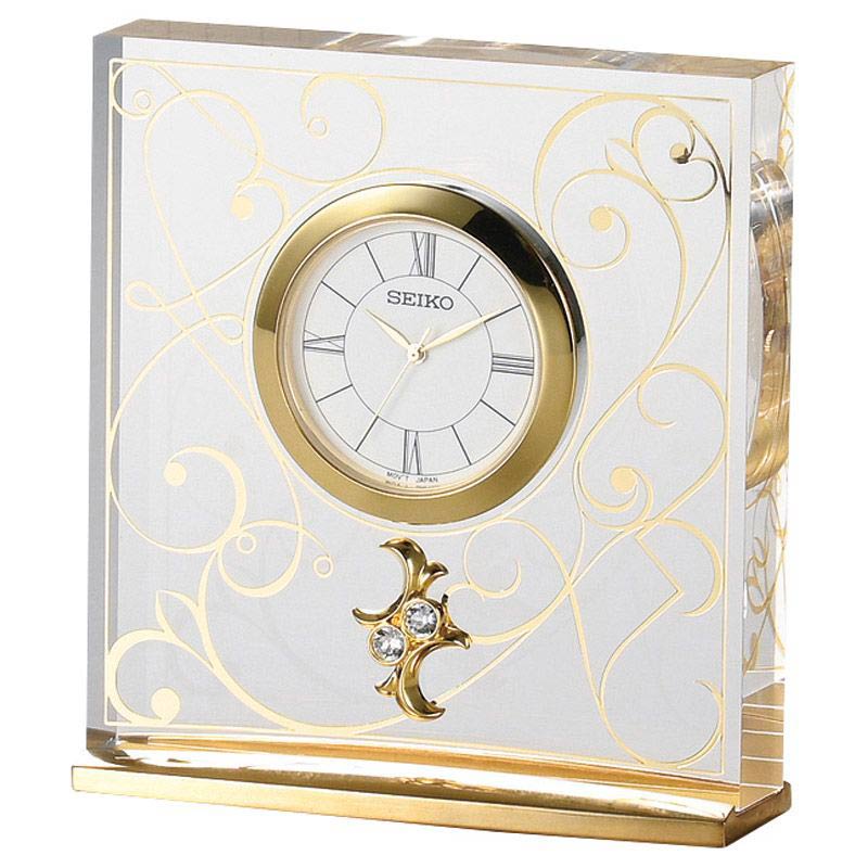 セイコー レスポワール置時計 　金色アラベスク模様　(1100016455)