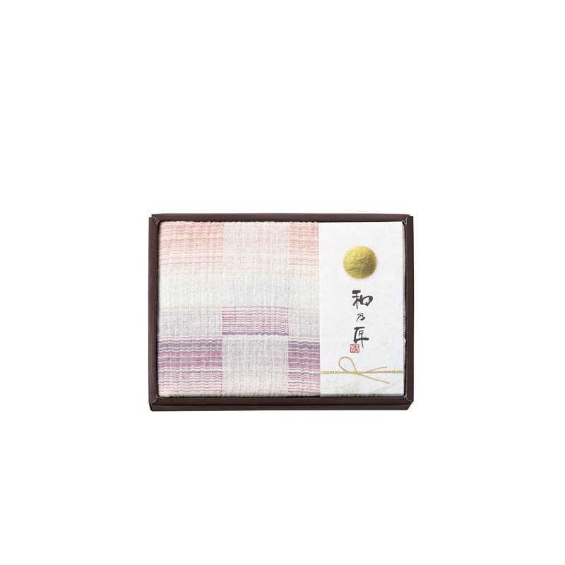 和乃匠 日本製 ふわふわガーゼひざ掛け　ピンク　(1100018594)