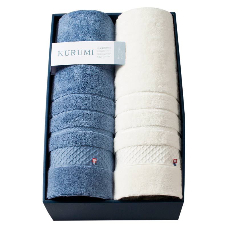 KURUMI 今治製パイル綿毛布2P　ネイビー　(1100018923)