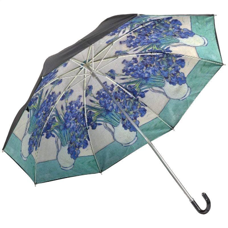 晴雨兼用名画折りたたみ傘 ゴッホアイリスの花瓶　(1100023734)