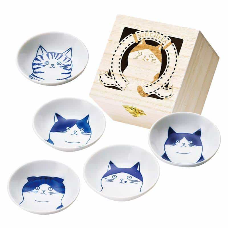 SHICHITA 猫 豆鉢揃（木箱入）　(1100025409)