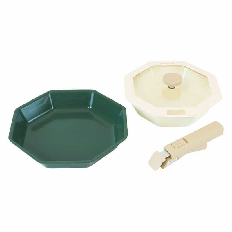 オクティナ ＩＨ対応着脱ハンドルセラミック八角パン２点セット　(1100027841)