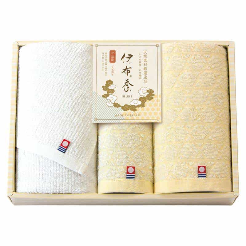 今治 伊布季〈ＩＢＵＫＩ〉 日本製 愛媛今治 フェイス２Ｐ・ハンドタオル１Ｐ　(1100027891)