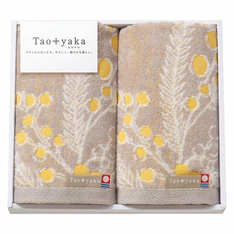 Ｔａｏｙａｋａ フェイスタオル２Ｐ　ミモザ　(1100027895)