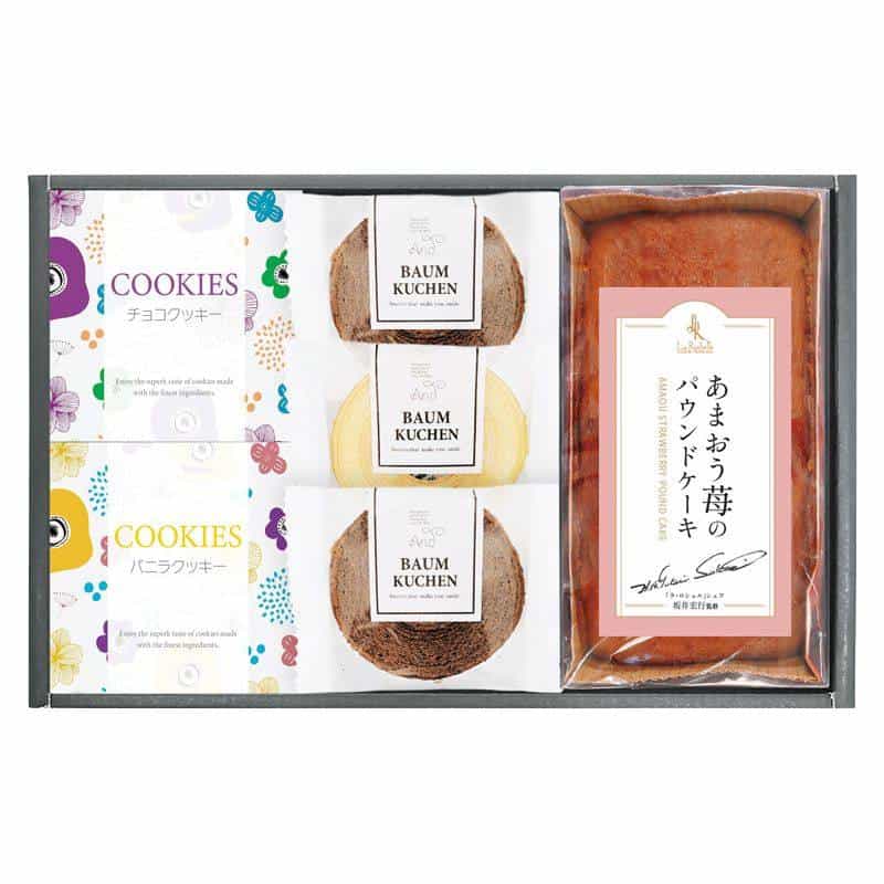 坂井シェフ監修 あまおう苺パウンドケーキとしっとりバウムクーヘン詰合せ 　(1100028026)