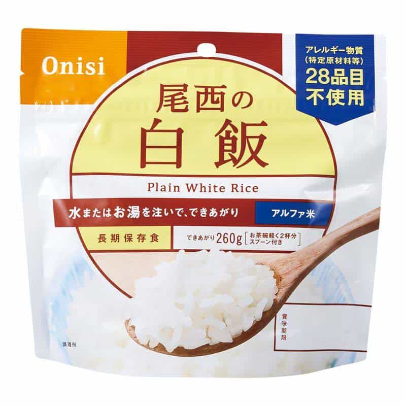 尾西の白飯（アルファ米）　(1100028229)