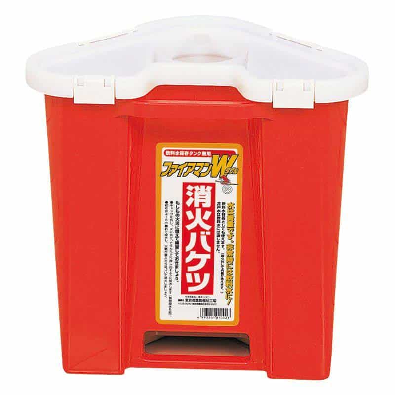三角消火バケツファイアマンＷ ＮＣ ５　赤　(1100028288)