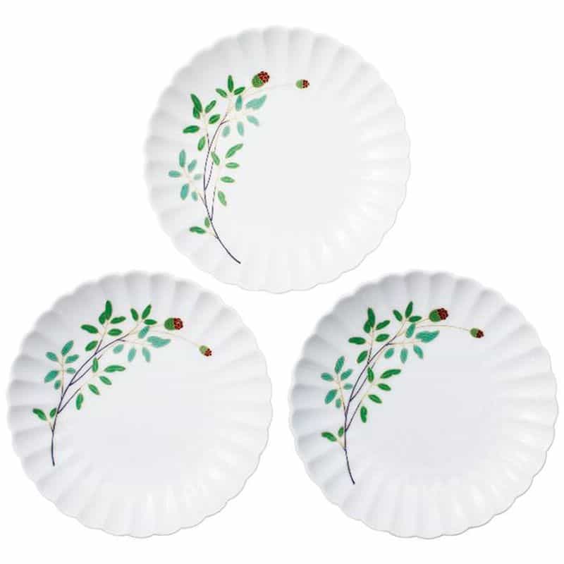 香蘭社　われもこう　三つ組銘々皿　(1100028565)