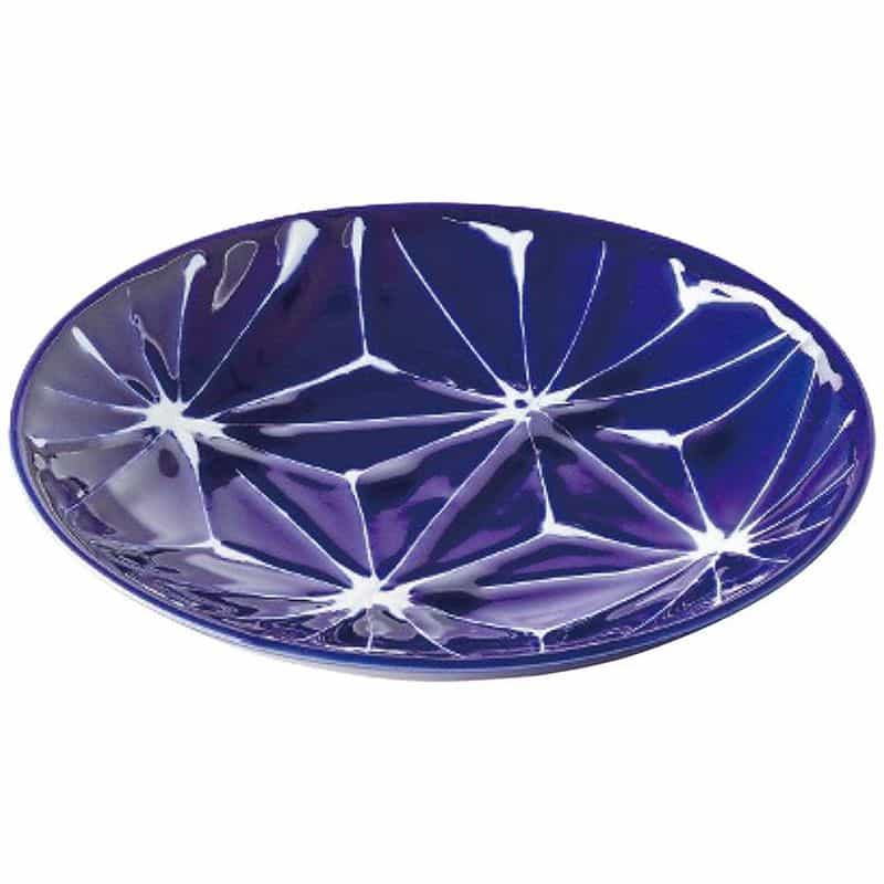 西海陶器　琉璃　小皿　麻の葉　(1100028566)