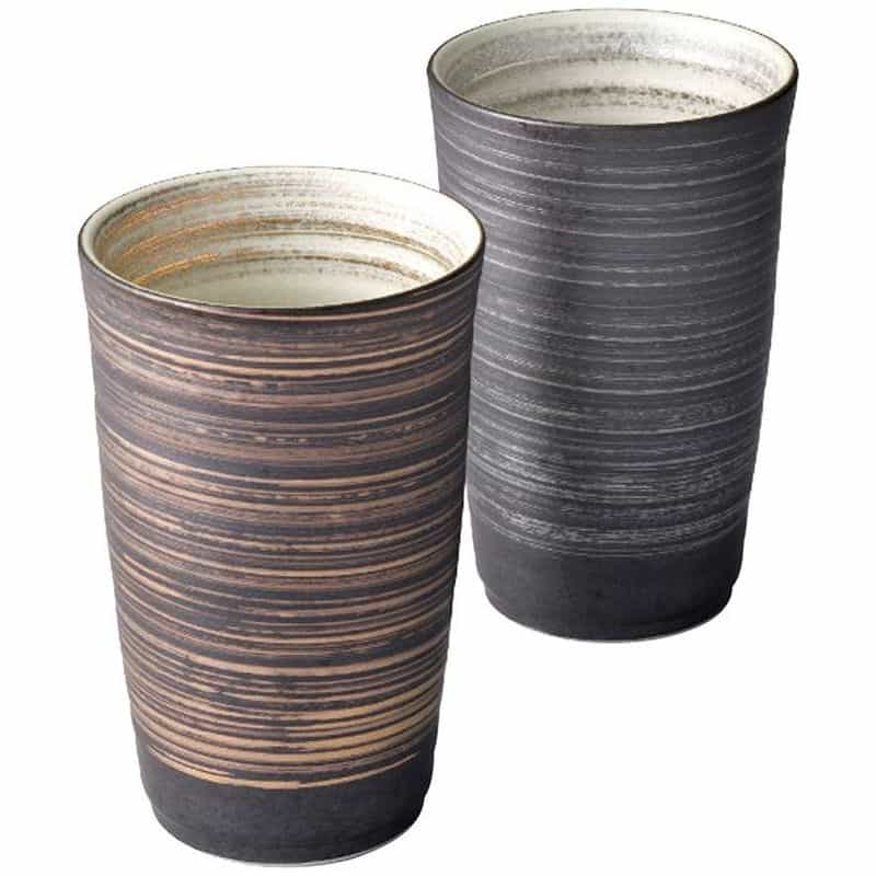 西日本陶器　金銀刷毛　ペア陶酒杯　(1100028570)