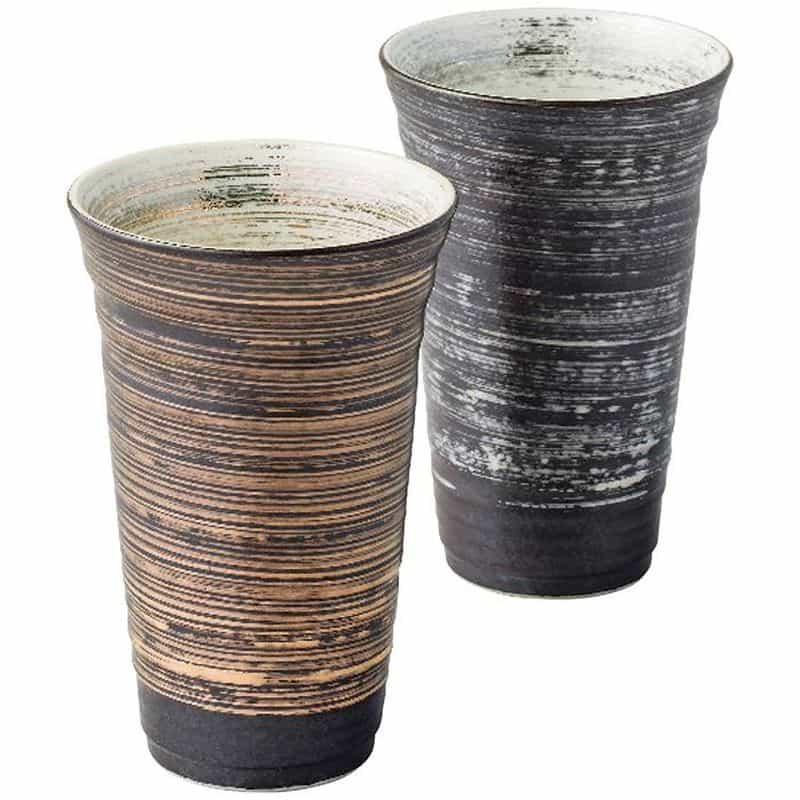 西日本陶器　金銀刷毛　反型ペアビアカップ（大）　(1100028571)