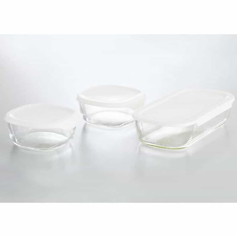 HARIO　耐熱ガラス製保存容器Ｓサイズ３点セット　(1100028716)