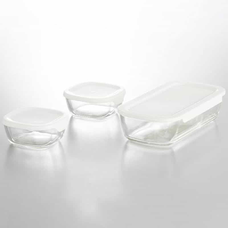 HARIO　耐熱ガラス製保存容器Ｍサイズ３点セット　(1100028717)