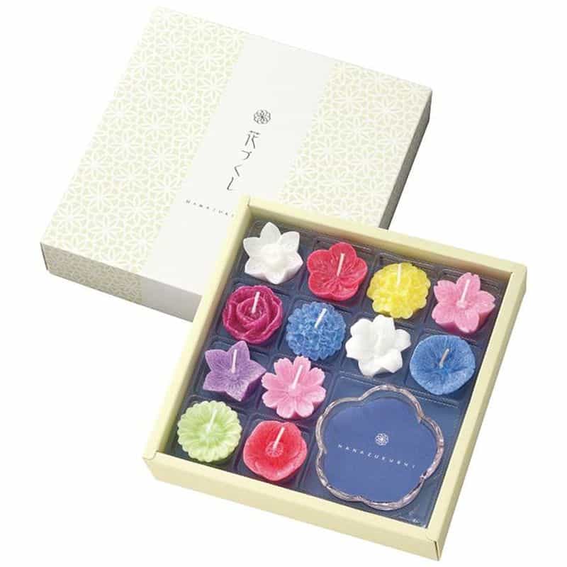 カメヤマ　花型キャンドル・グラスセット（植物性）　(1100028953)