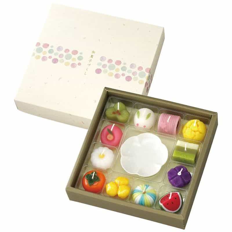 カメヤマ　和菓子型キャンドル・皿セット　(1100028954)