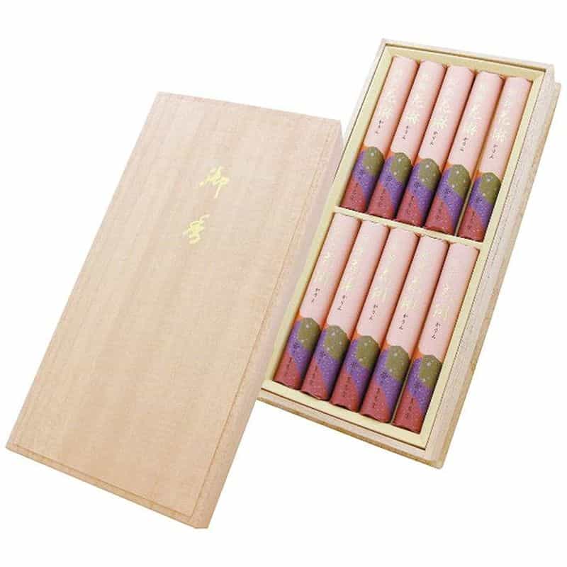 薫寿堂 　特撰花琳　桐箱　短寸１０束　(1100028963)