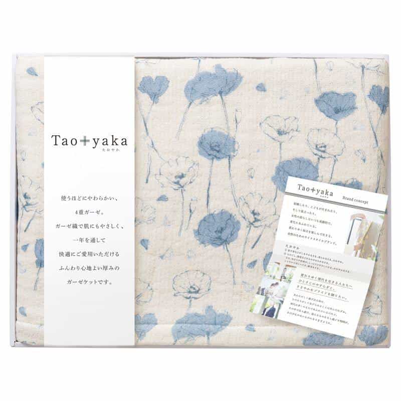 Ｔａｏｙａｋａ 四重織ガーゼケット　ブルー　(1100028977)