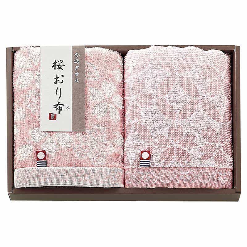 桜おり布 フェイスタオル２Ｐ　ピンク　(1100029012)