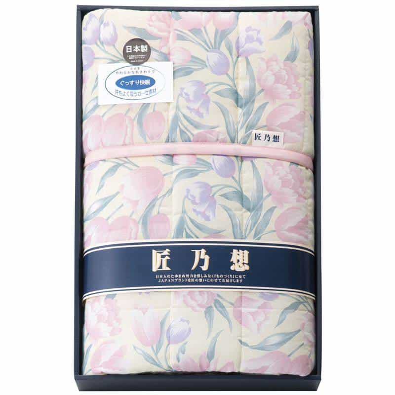 匠乃想 愛知三河綿紗キルトケット　ピンク　(1100029166)