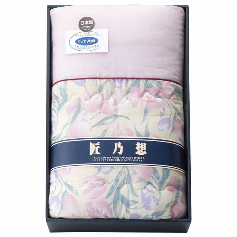 匠乃想 愛知三河綿紗肌掛布団　ピンク　(1100029167)