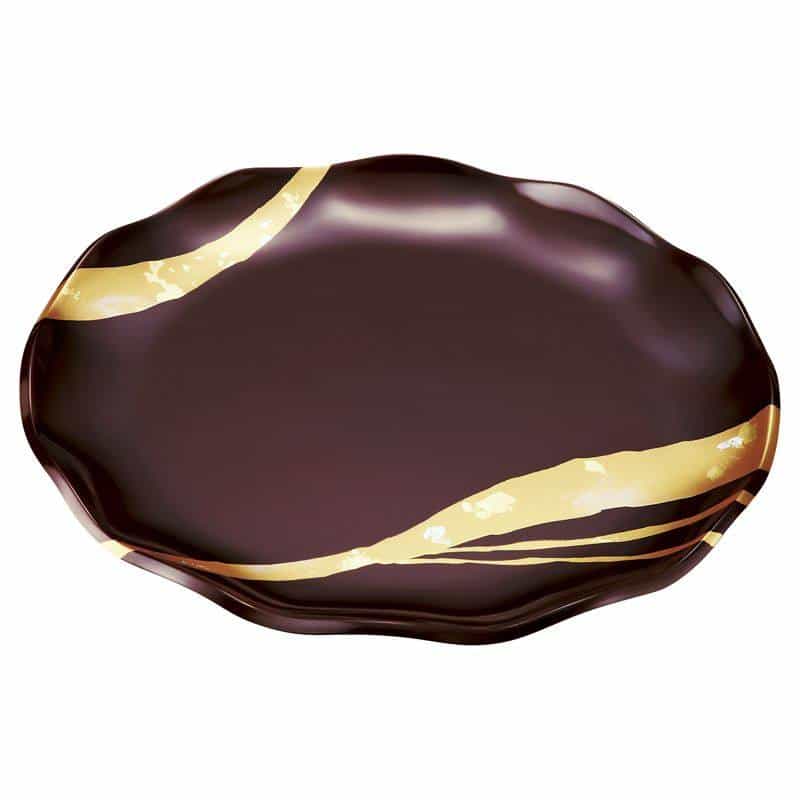 純金箔工芸 溜塗 金彩 なごみ盛器　(1100029192)