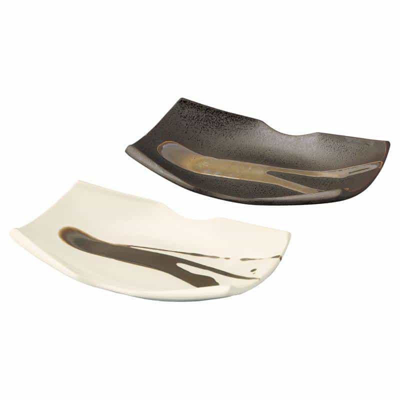 金彩流し 長角皿Ｍ２枚組　(1100029198)