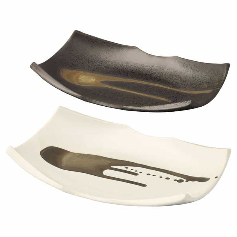 金彩流し 長角皿Ｌ２枚組　(1100029199)