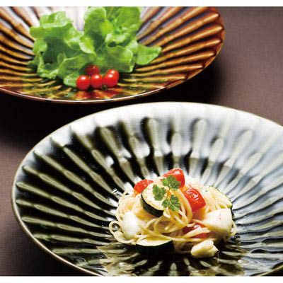 釉彩浪漫 麺鉢とお皿ペア　(1100009957)