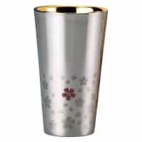 さくら街道 ステンレス二重タンブラー（内面金メッキ） ３００ｍｌ