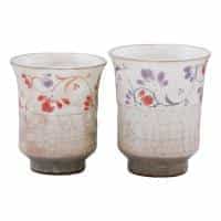 京焼・清水焼 粉引唐草 組湯呑