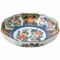 染錦金彩紋　八寸盛皿