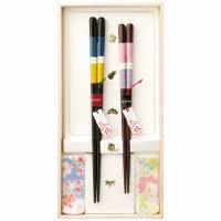 百福桐箱　箸置付夫婦箸　有馬