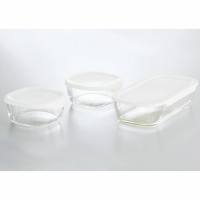 耐熱ガラス製保存容器Ｓサイズ３点セット